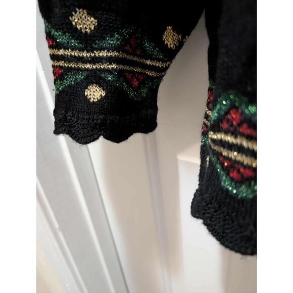 Vintage Nutcracker Ugly Christmas Sweater Dog on Skis Holiday Womens XL - Picture 4 of 9